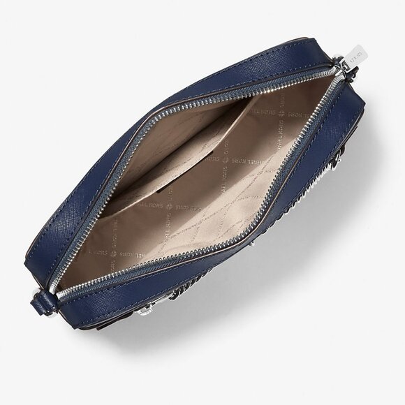 Michael Kors Jet Set Large Saffiano Leather Crossbody Bag color: Navy - Picture 3 of 4